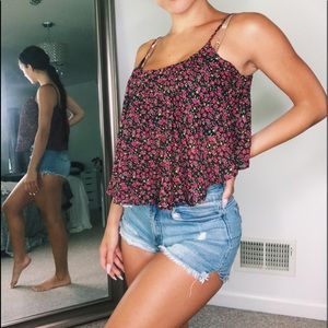 floral flow tank top